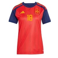 Camiseta España Martin Zubimendi #18 Primera Equipación Replica Mundial 2026 para mujer mangas cortas